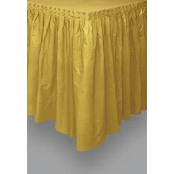 Table skirt, Gold Plastic