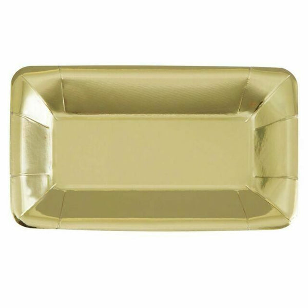 Platters, Gold Rectangular