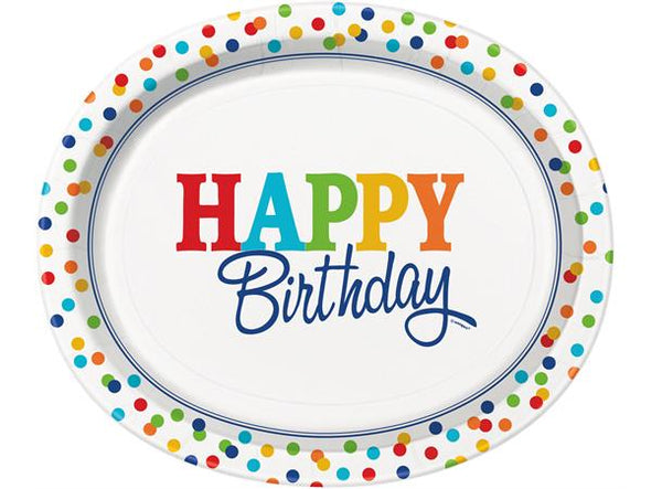 Happy Birthday Colourful Plates