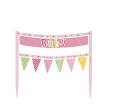 Baby Charlie pie deco banner pink