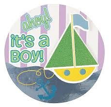 "It's a Boy" Sailboat Badge