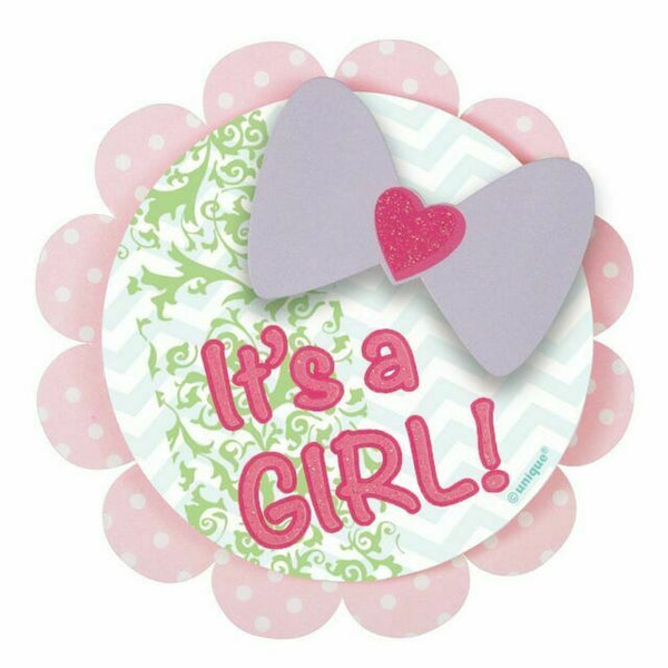 It's A Girl Baby Shower Badge