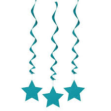 Star Swirls Deco, Carribean Blue