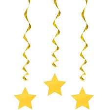 Star Swirls Deco, Yellow