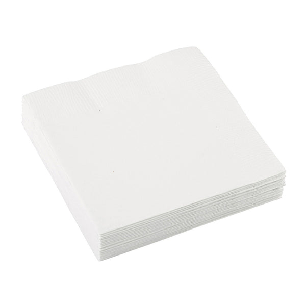 20 Napkins Frosty White