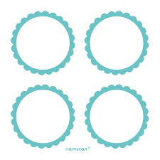 5 Sheets of Labels Robin's Egg Blue