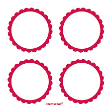 5 Sheets of Labels Apple Red