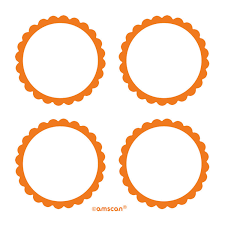 5 Sheets of Labels Orange Peel