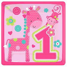 Wild girl square plates