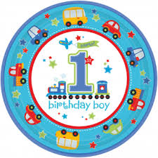 8 Plates All Aboard Birthday