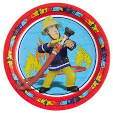 Fireman Sam Plates Round