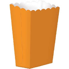 Bright Orange Popcorn Boxes