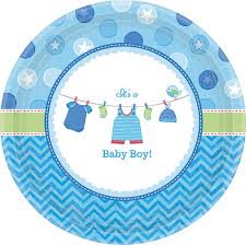 Plates Shower With Love - Boy