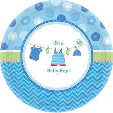 Plates Shower With Love - Boy