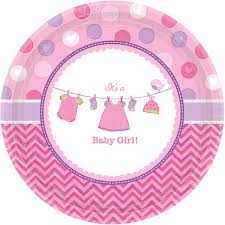 Plates Shower With Love - Girl