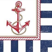 16 Napkins Anchors Aweight