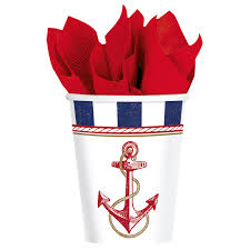 8 Cups Anchors Aweigh Paper,