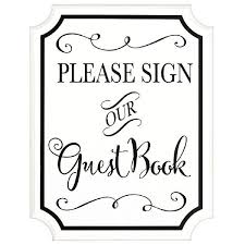 "Please Sign Our Guest Book" Signs