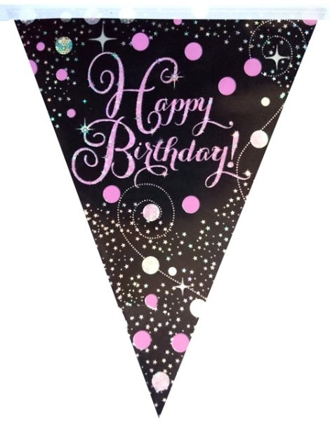Black and Pink Bunting, 2.15m