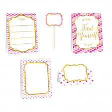 Buffet Decorating Kit Paper Minis - Pink