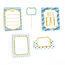 Buffet Decorating Kit Paper Minis - Blue