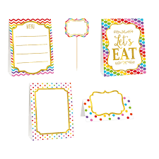 Buffet Decorating Kit Paper Minis - Colours