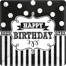 Black and White Chalkboard Plates