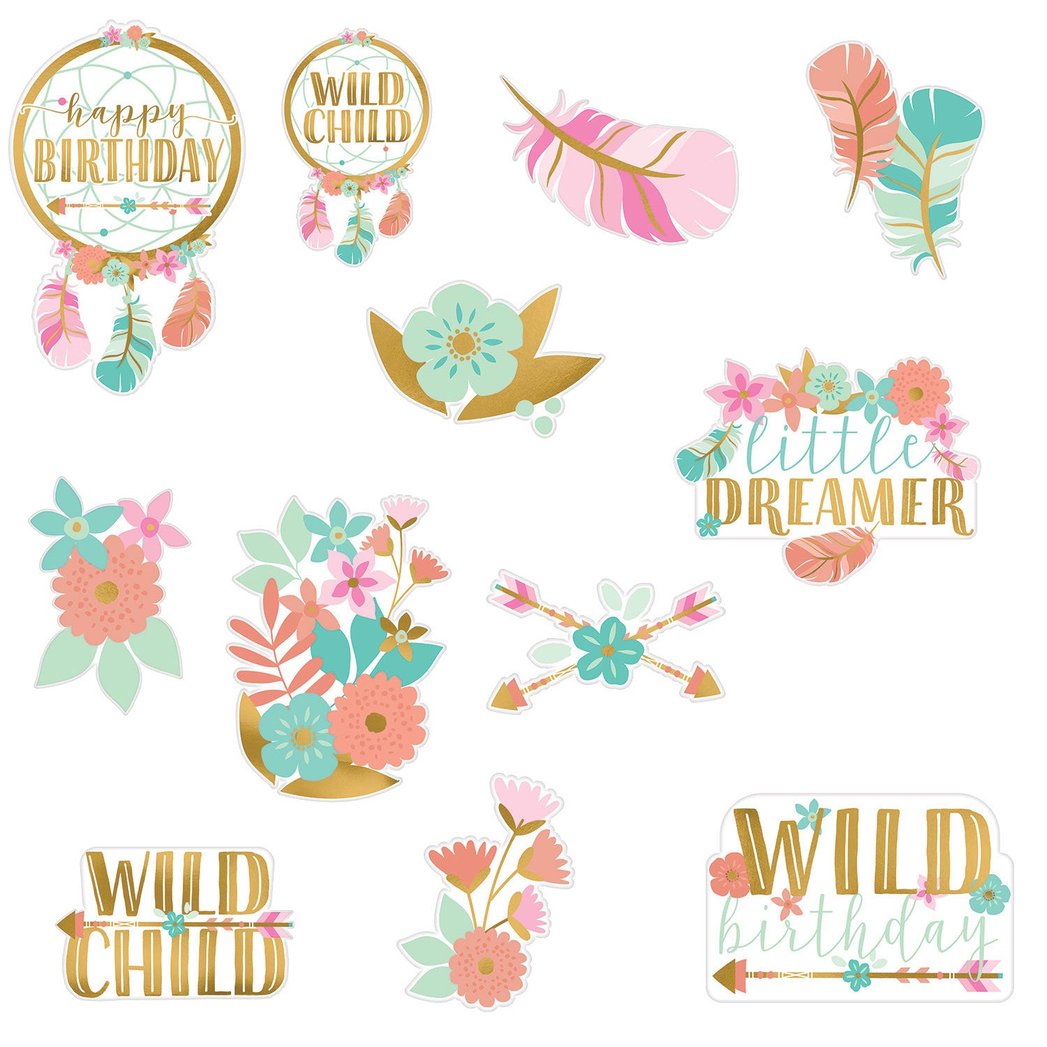 Cutouts Boho Birthday Girl