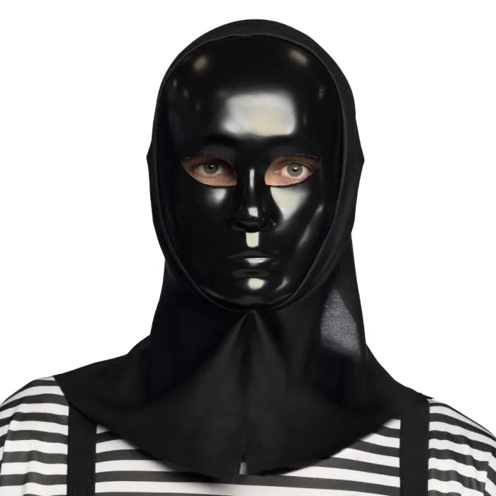 Face mask Mime black with hood
