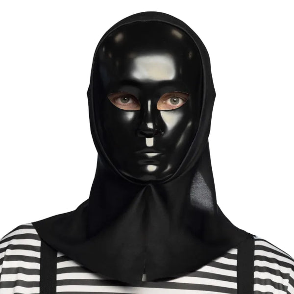 Face mask Mime black with hood