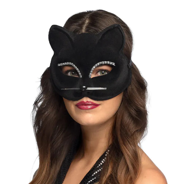 Half mask Black cat