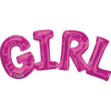 Girl' Foil Pink Balloon Banner