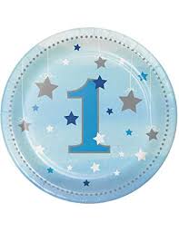 One Little Star Boy Plates