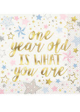 One Little Star Blue 1st Birthday Napkins
