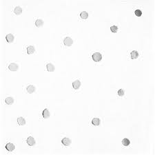 Napkins, White and silver
