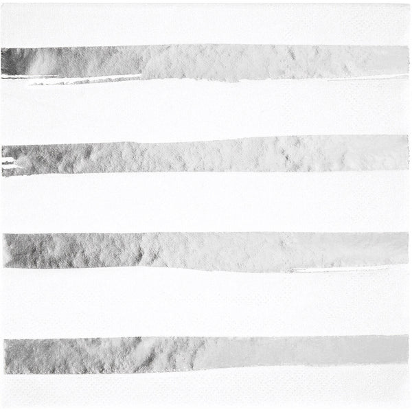 Napkins, Silver Stripe