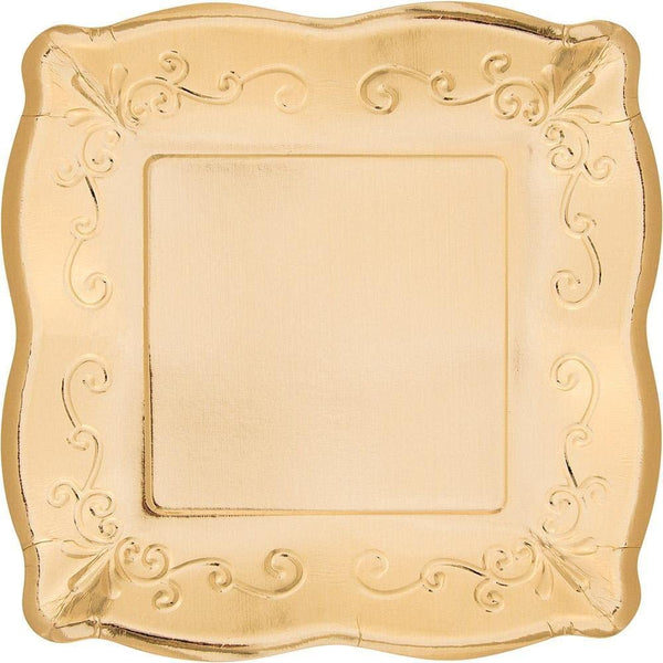 Plates, Gold Embroidered