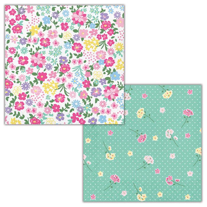Floral tea party napkin
