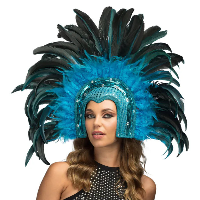 Headdress Samba turquoise