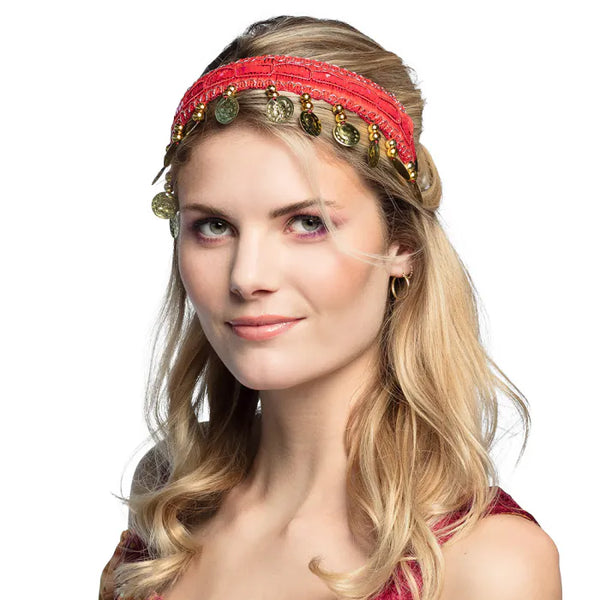 Headband Belly dance red