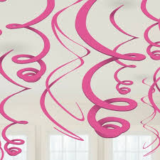 Swirl decorations pink