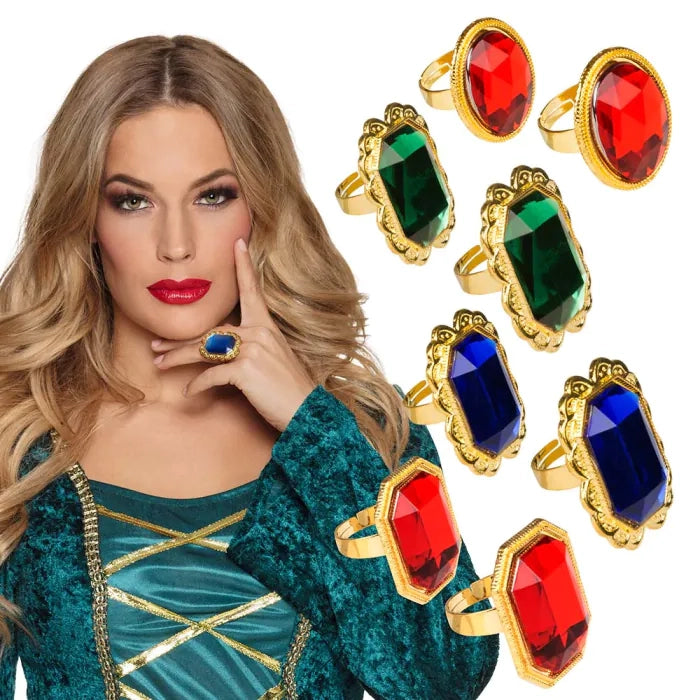 Set 8 rings Gemstone