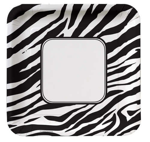 Animal Print Plates Zebra