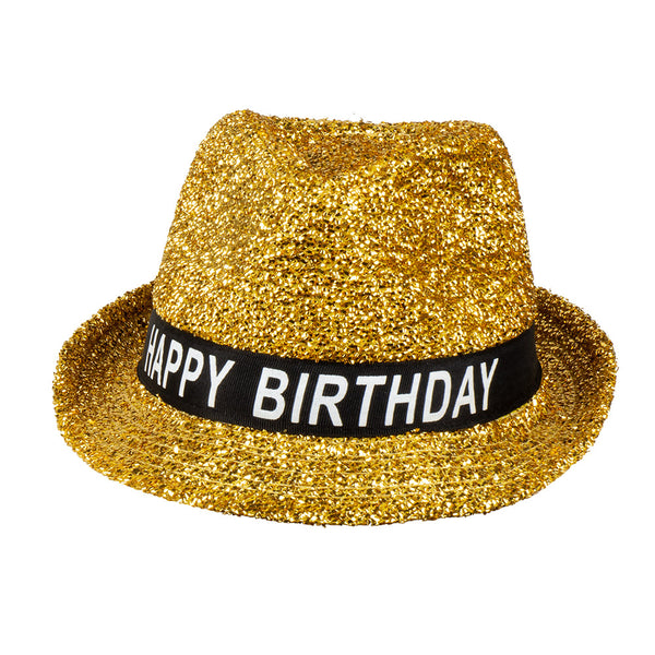 Hat Sparkling 'Happy Birthday' gold