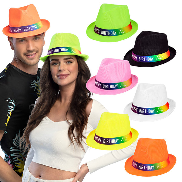 Hat Funky 'HAPPY BIRTHDAY' 6 colours ass.