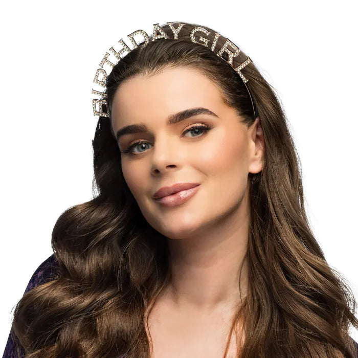 Metal tiara 'Birthday girl'