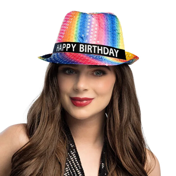 Hat rainbow 'Happy birthday'