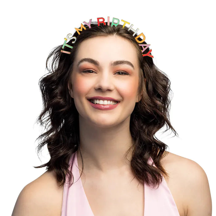 Metal tiara 'It's my birthday'