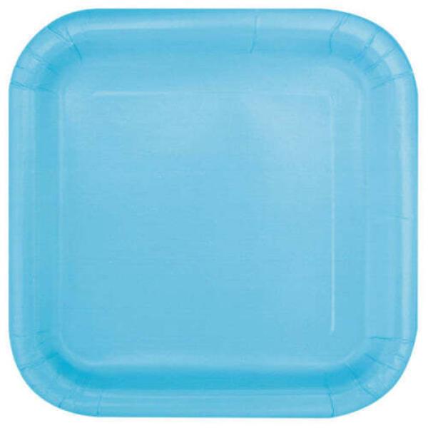 Baby blue 16ct Paper plates 18cm
