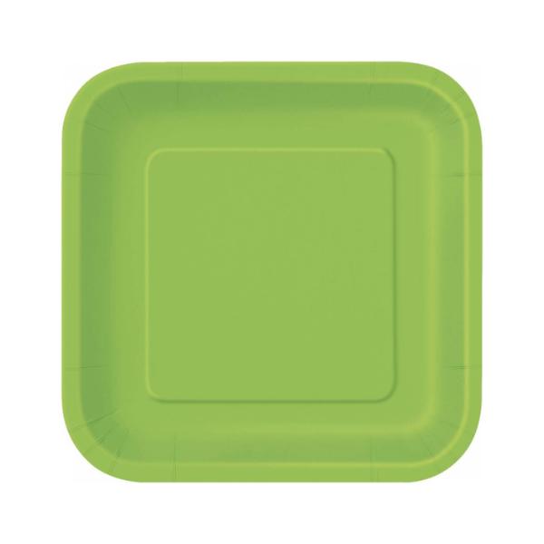Lime Green 16ct Paper plates 18cm